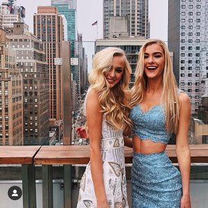 Sherri Hill Light Blue Two Piece Homecoming Dress